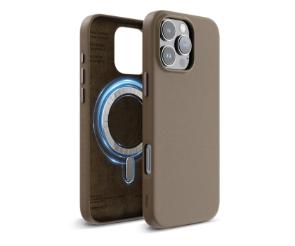 Etui do telefonów Elago Magnetic Leather do iPhone 16 Pro Max Taupe ES16MSLE69PRO-TOU